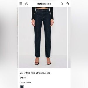 Reformation Greer Straight Leg Jeans